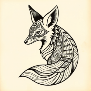 Mayan Fox Tattoo
