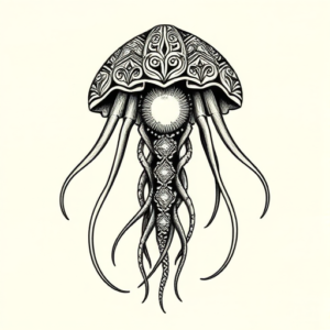 Mayan Jellyfish Tattoo