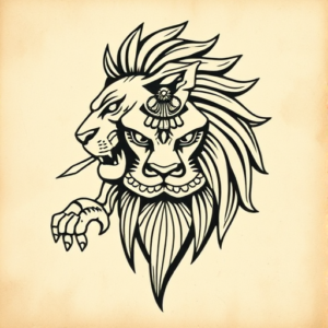 Mayan Lion Tattoo