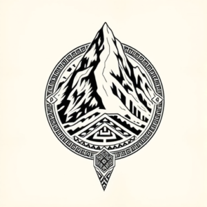 Mayan Mountain Tattoo