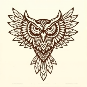 Mayan Owl Tattoo