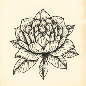 Mayan Peony Tattoo