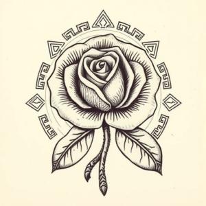 Mayan Rose Tattoo