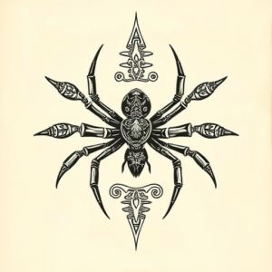 Mayan Spider Tattoo