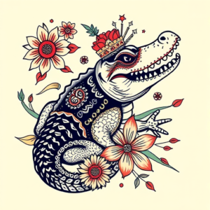 Mexican Alligator Tattoo