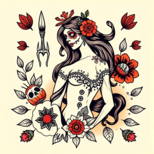 Mexican Aphrodite Tattoo