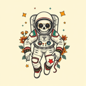Mexican Astronaut Tattoo