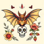 Mexican Bat Tattoo