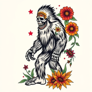 Mexican Bigfoot Tattoo