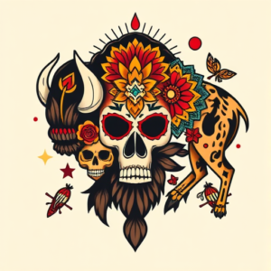 Mexican Bison Tattoo