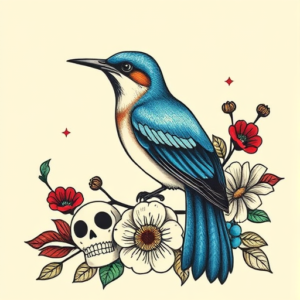 Mexican Bluebird Tattoo
