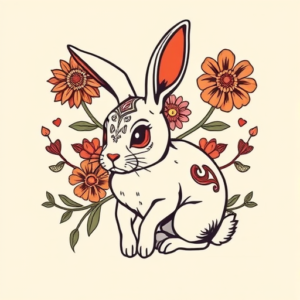 Mexican Bunny Tattoo