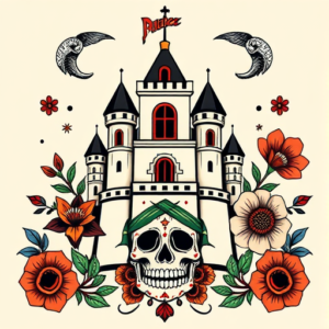 Mexican Castle Tattoo