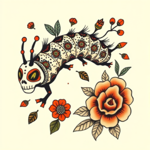 Mexican Caterpillar Tattoo