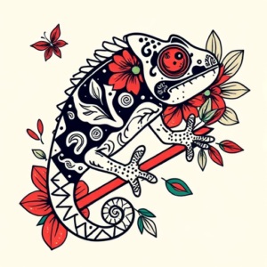 Mexican Chameleon Tattoo