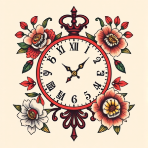 Mexican Clock Tattoo
