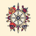 Mexican Compass Tattoo