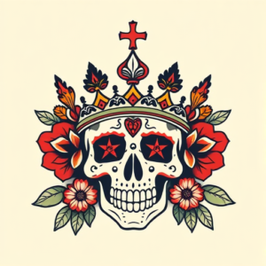 Mexican Crown Tattoo