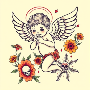 Mexican Cupid Tattoo