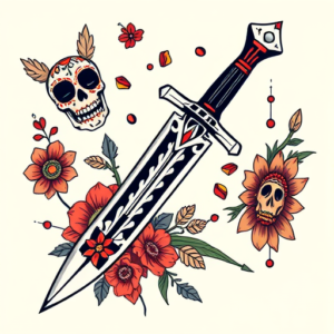 Mexican Dagger Tattoo
