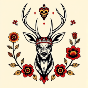 Mexican Deer Tattoo