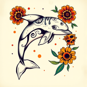 Mexican Dolphin Tattoo
