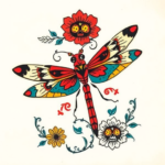 Mexican Dragonfly Tattoo