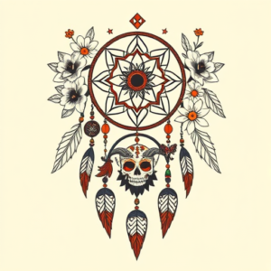 Mexican Dreamcatcher Tattoo
