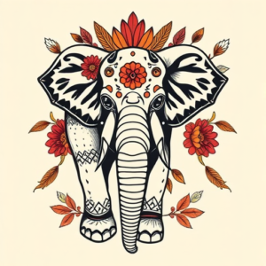 Mexican Elephant Tattoo