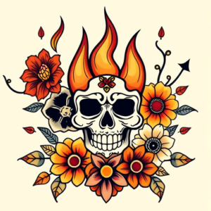 Mexican Flame Tattoo