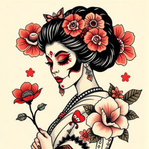 Mexican Geisha Tattoo