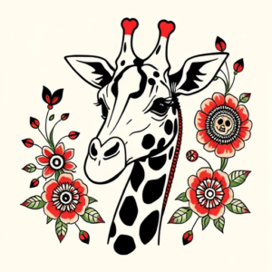 Mexican Giraffe Tattoo