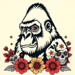 Mexican Gorilla Tattoo