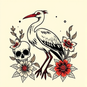 Mexican Heron Tattoo