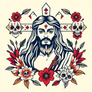 Mexican Jesus Tattoo