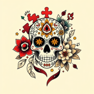 Mexican Jigsaw Tattoo