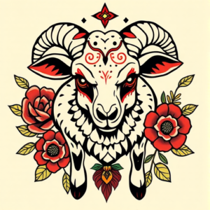 Mexican Lamb Tattoo
