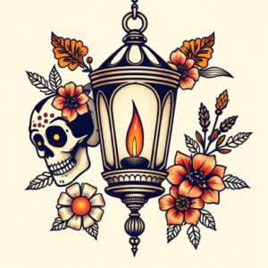 Mexican Lantern Tattoo