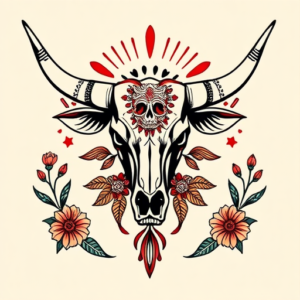 Mexican Longhorn Tattoo