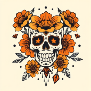 Mexican Marigold Tattoo