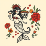 Mexican Mermaid Tattoo