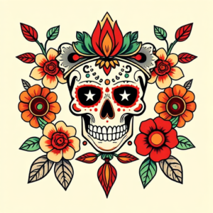 Mexican Mictlantecuhtli Tattoo