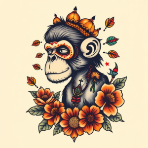 Mexican Monkey Tattoo