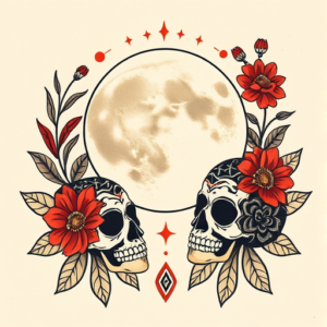 Mexican Moon Tattoo