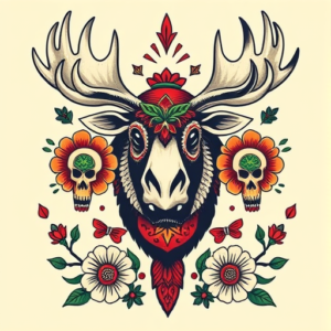 Mexican Moose Tattoo