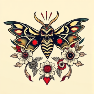 Mexican Mothman Tattoo