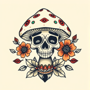 Mexican Mushroom Tattoo