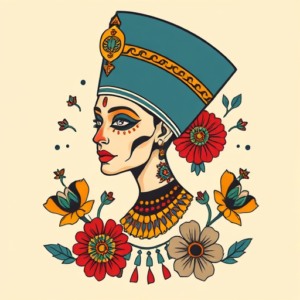 Mexican Nefertiti Tattoo