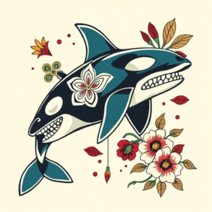 Mexican Orca Tattoo