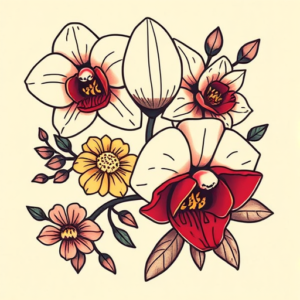 Mexican Orchid Tattoo